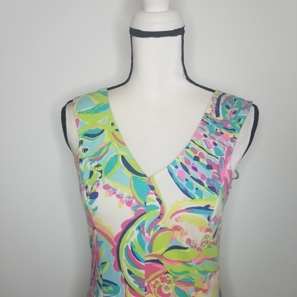 Lilly Pulitzer Dahlia Fit and Flare Toucan Play Sleeveless Dress Sz XS - Picture 10 of 13
